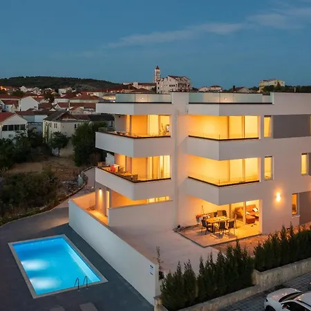 Alegria In Okrug With Heated Pool, Sea View, Jacuzzi, Wifi Trogir