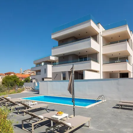 Alegria In Okrug With Heated Pool, Sea View, Jacuzzi, Wifi